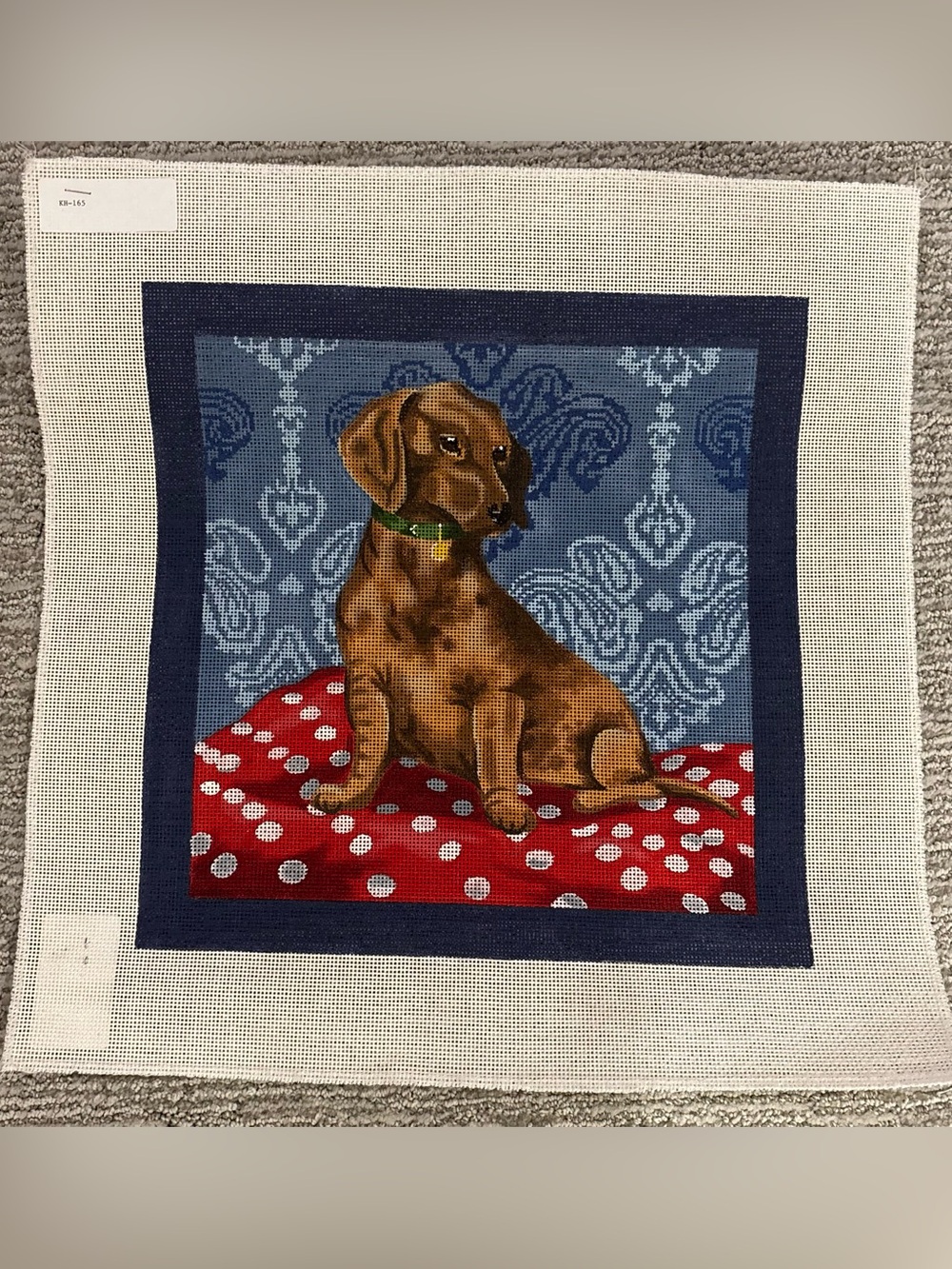 Needlepoint Dachshund Pet Canvas